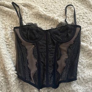 Urban outfitters out from under black lace corset, size XS